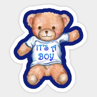 It's A Boy Teddy Bear Toy Sticker